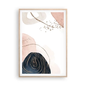 Poster in light oak frame - Everything Flows - 70x100 cm