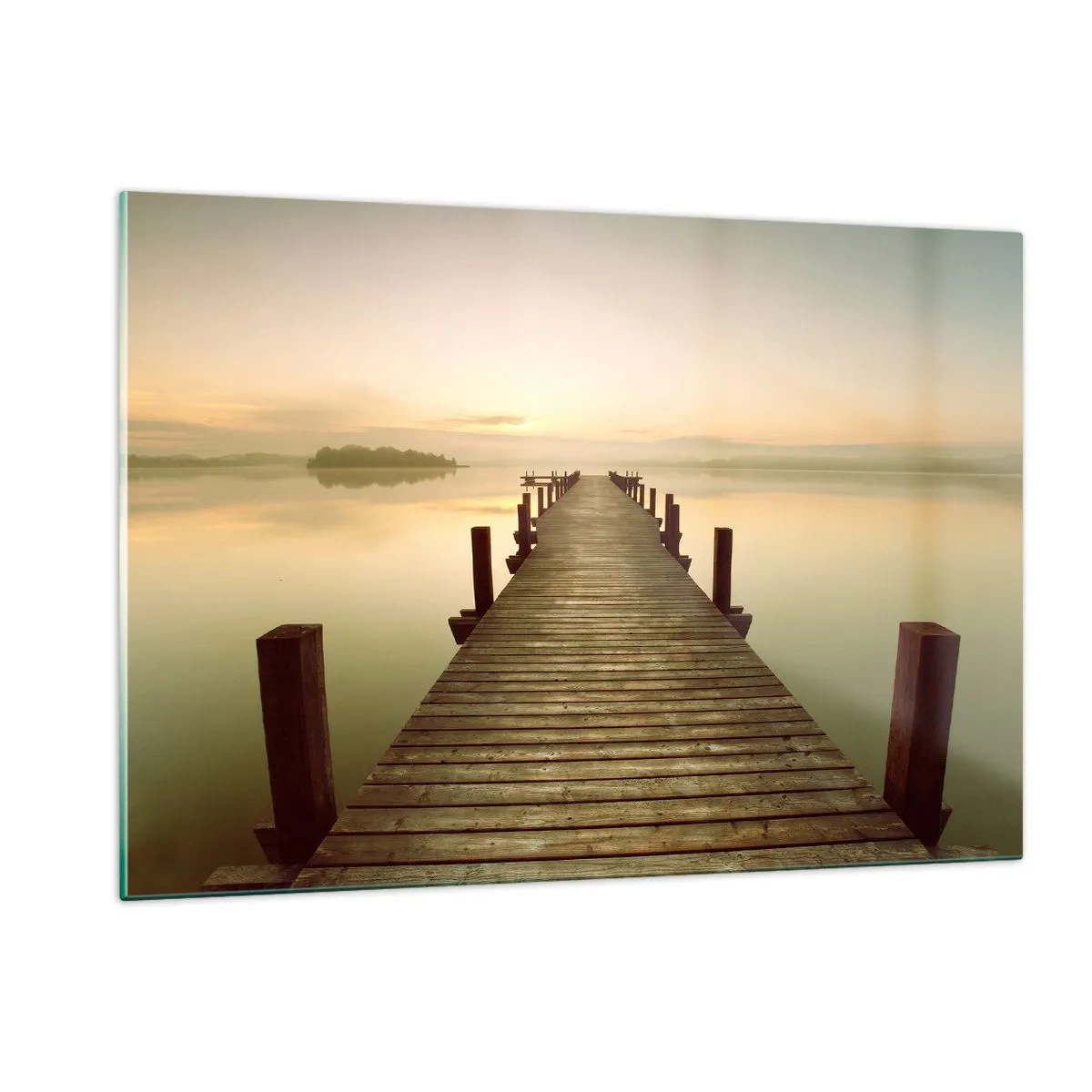 Glass picture - Before Dawn, Dawn, Light - 120x80 cm