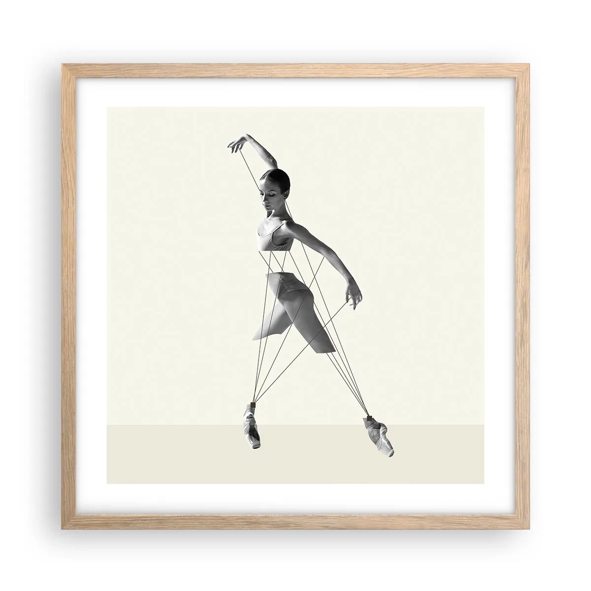 Poster in light oak frame - In the Theatre of the World - 50x50 cm