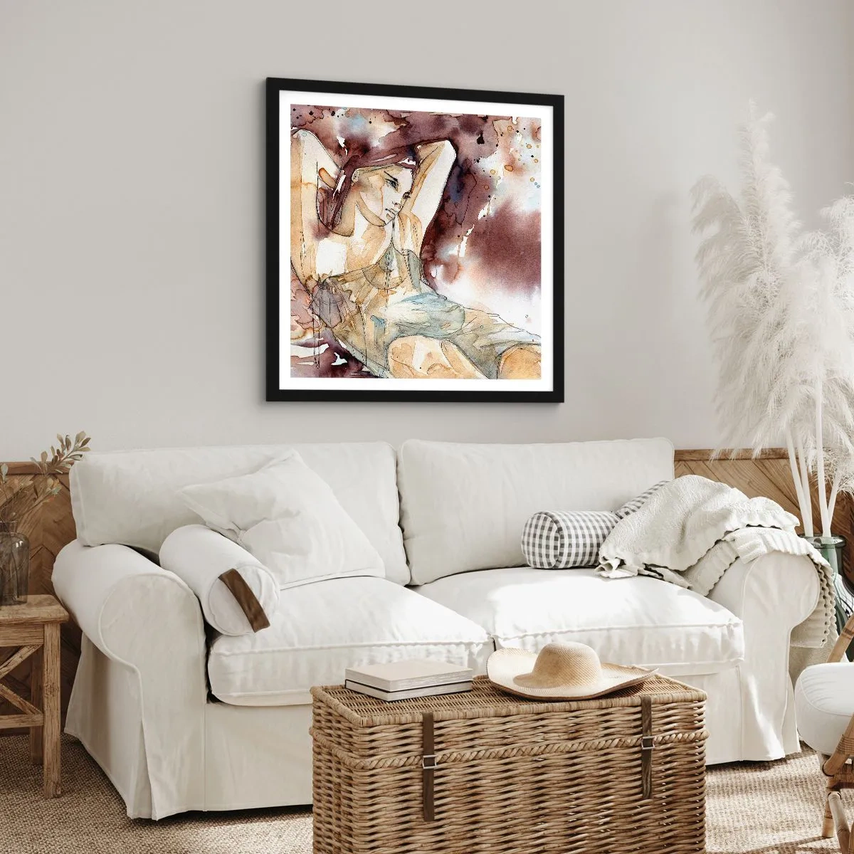 Poster in black frame - In Lilly's Mood - 60x60 cm