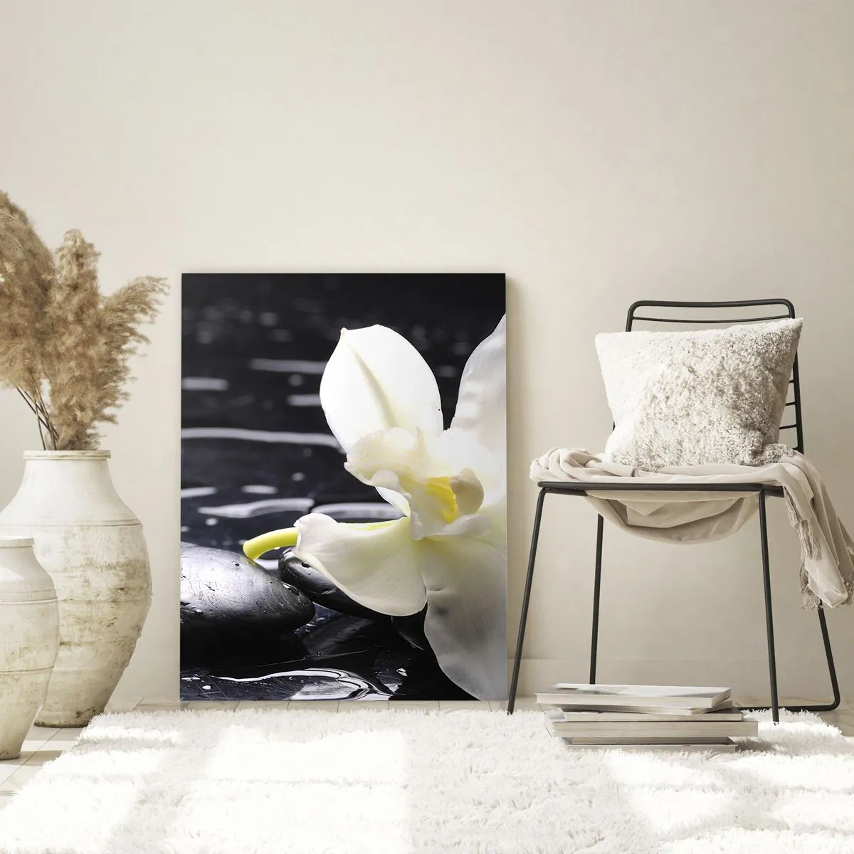Glass picture - Study in Black and White - 50x70 cm