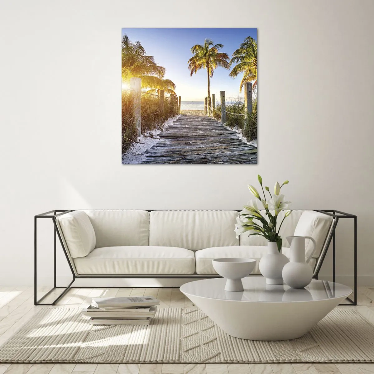 Glass picture - Straight to Paradise - 60x60 cm