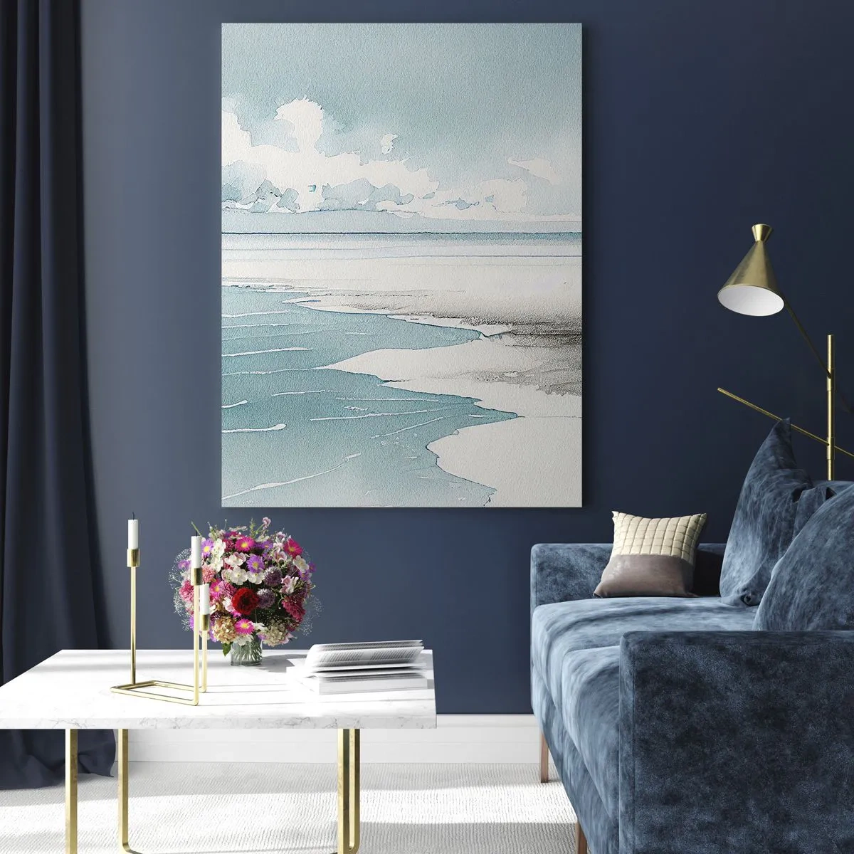 Glass picture - Gentle Tide - 50x70 cm