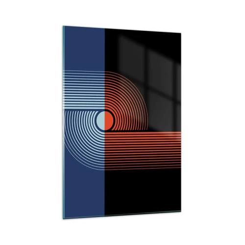 Glass picture - In a Geometrical Embrace - 80x120 cm