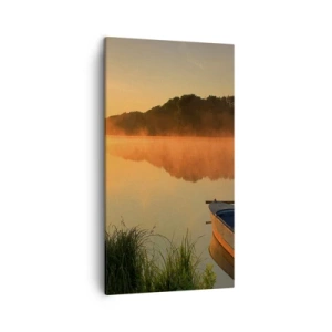 Canvas picture - Sunrise by a Mirror-like Water - 45x80 cm