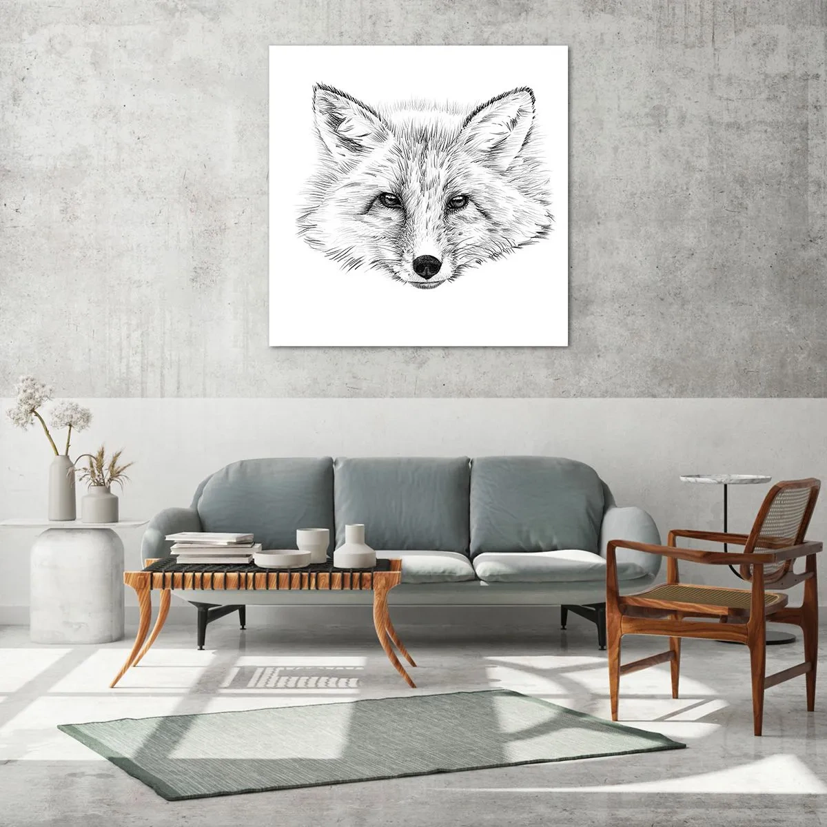 Glass picture - Foxy Look - 30x30 cm