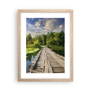 Poster in light oak frame - Summer Everywhere - 30x40 cm