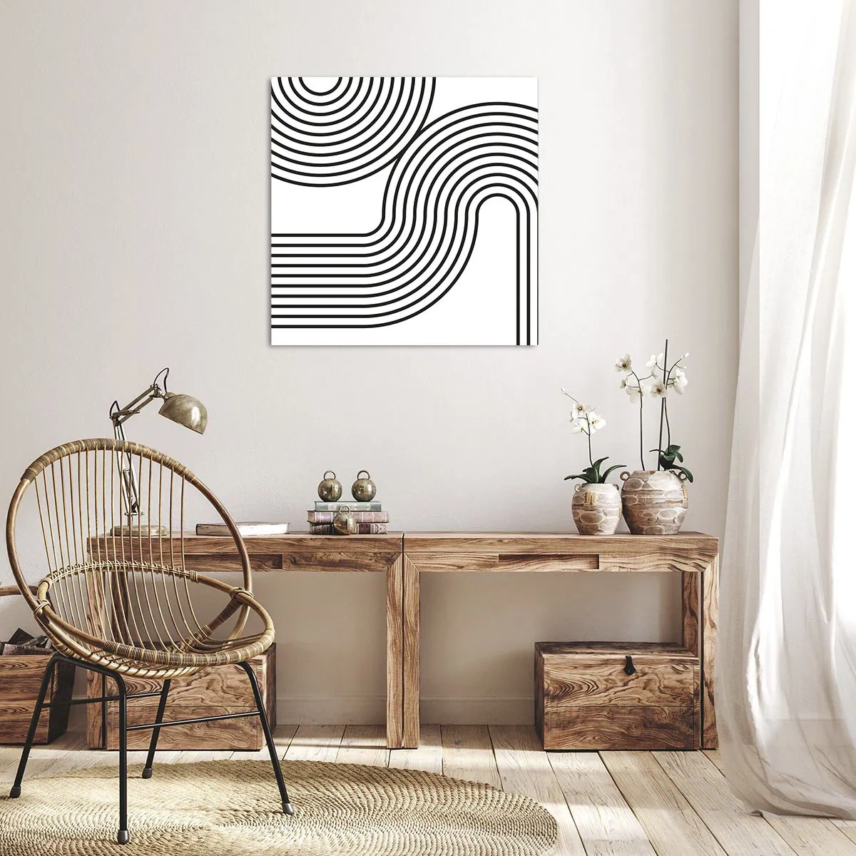 Canvas picture - On the Curve - 60x60 cm