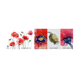 Photo Wallpaper Sample Premium Sand - Polish Flowers - Flowers, Poppy seeds, Nature - 100x30 cm