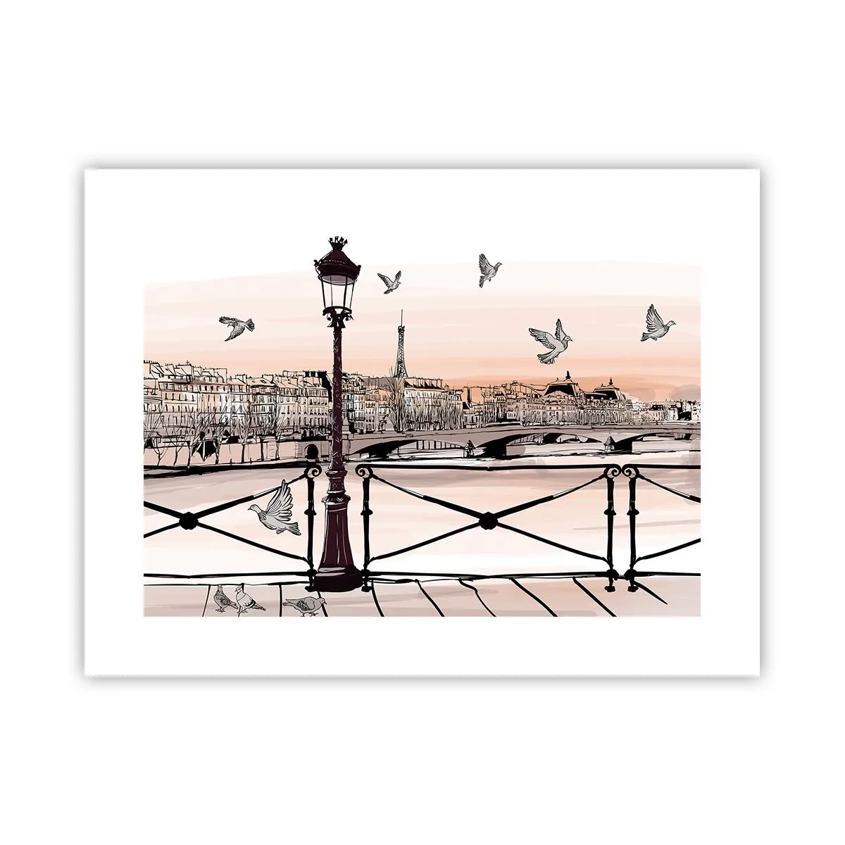 Poster - Over the Roofs of Paris - 40x30 cm