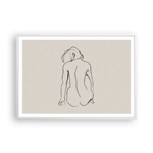 Poster in white frmae - Woman Nude - 100x70 cm