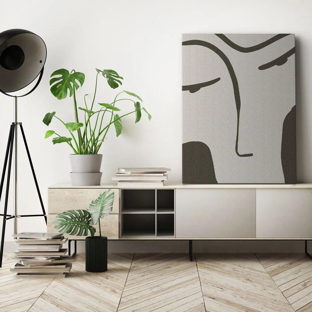 Canvas picture - Like from Modigliani's Painting - 55x100 cm