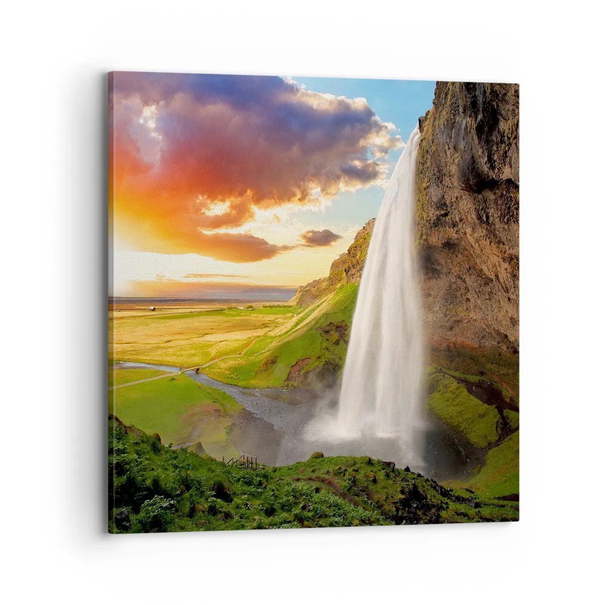Canvas picture - Midsummer in Iceland - 70x70 cm