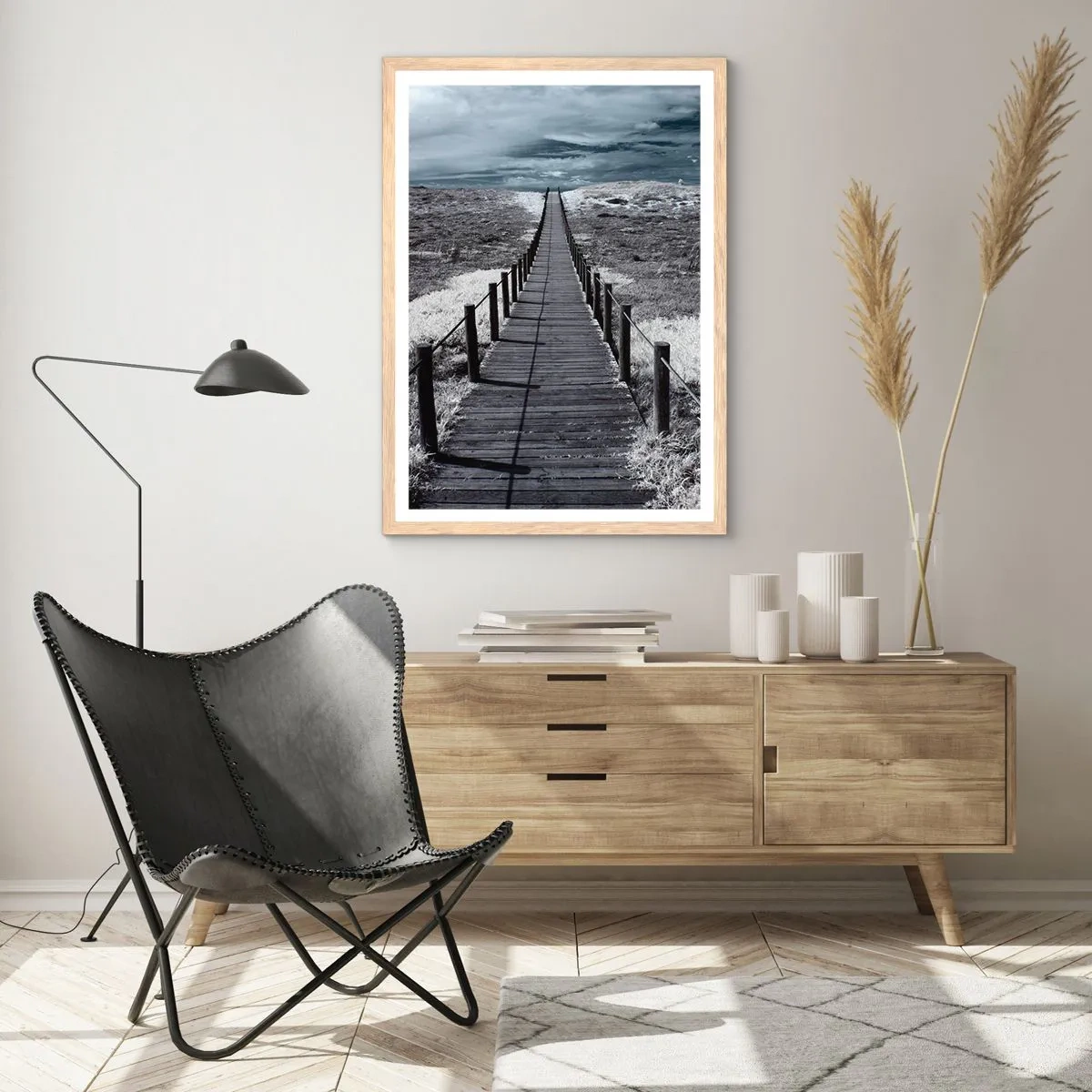 Poster in light oak frame - To the Shore - 40x50 cm