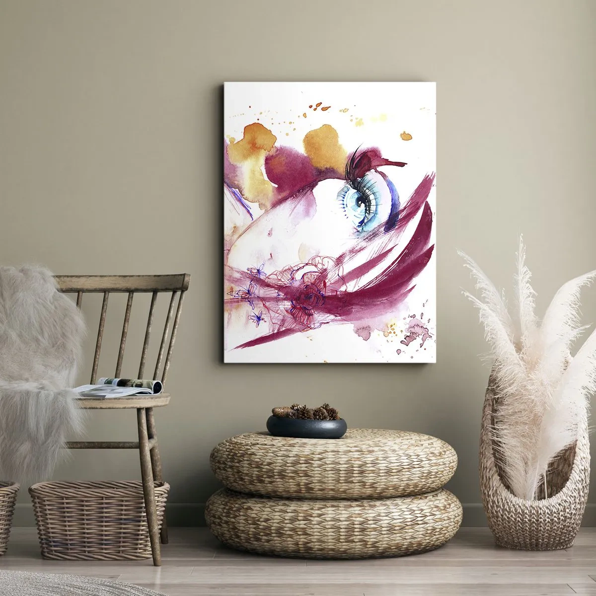 Canvas picture - In Close-up the World Is Blooming  - 45x80 cm