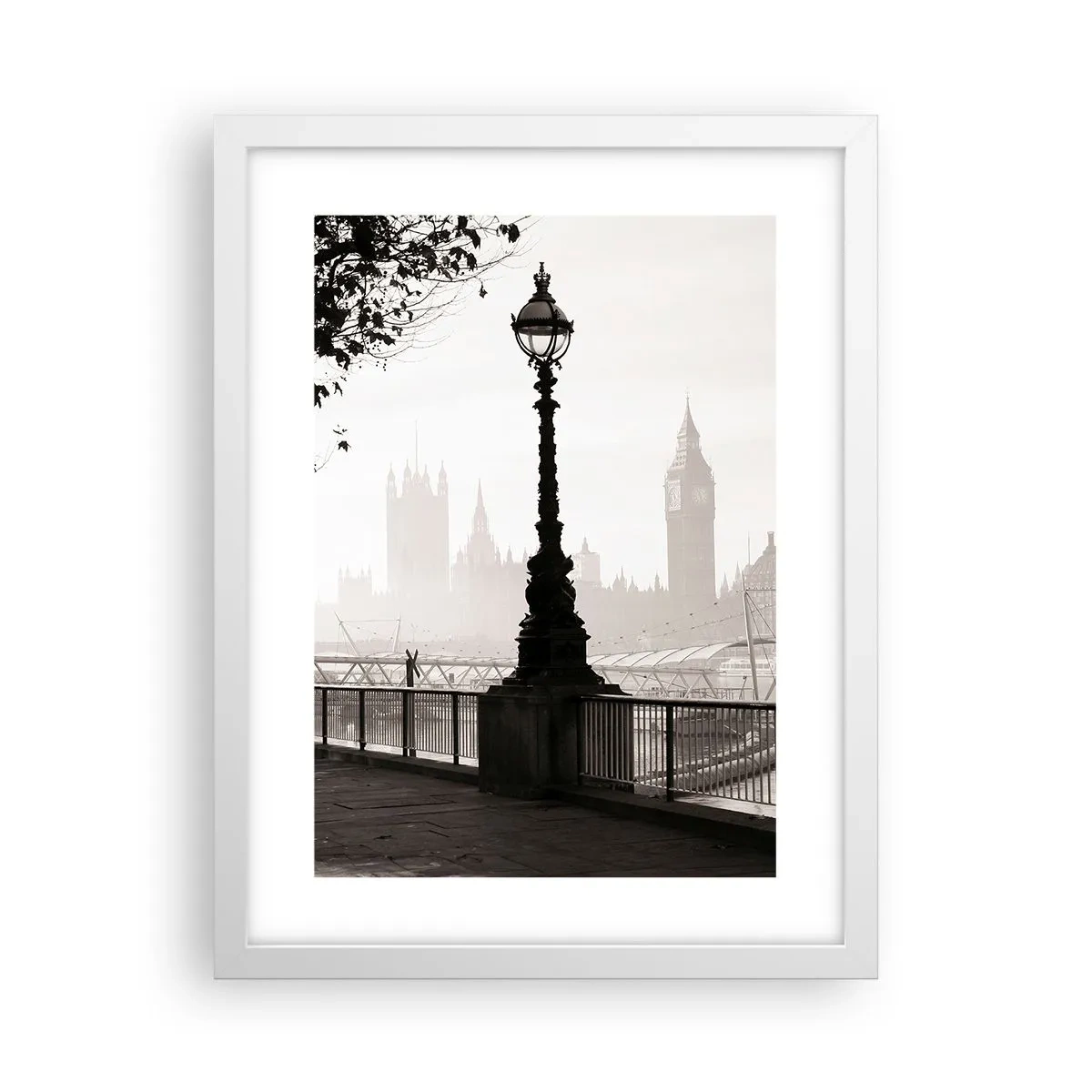 Poster in white frmae - London Morning - 30x40 cm
