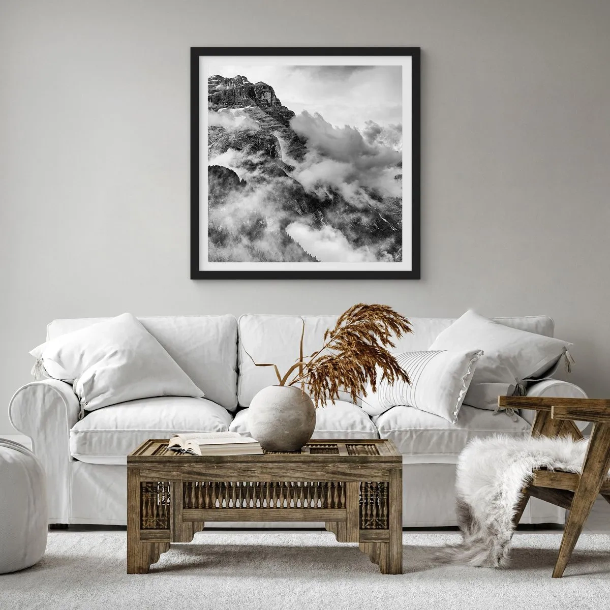 Poster in black frame - Beautiful and Cruel - 50x50 cm