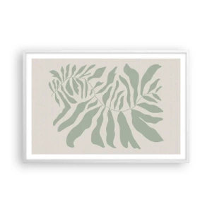Poster in white frmae - Emerald Branch - 91x61 cm