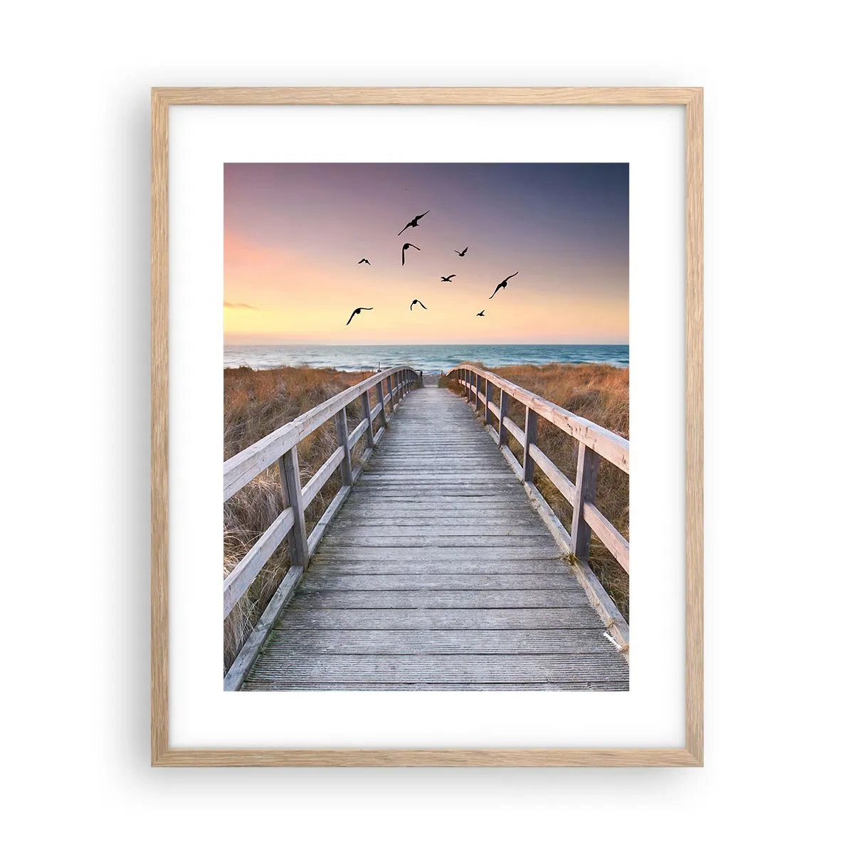 Poster in light oak frame - Space of Highs - 40x50 cm
