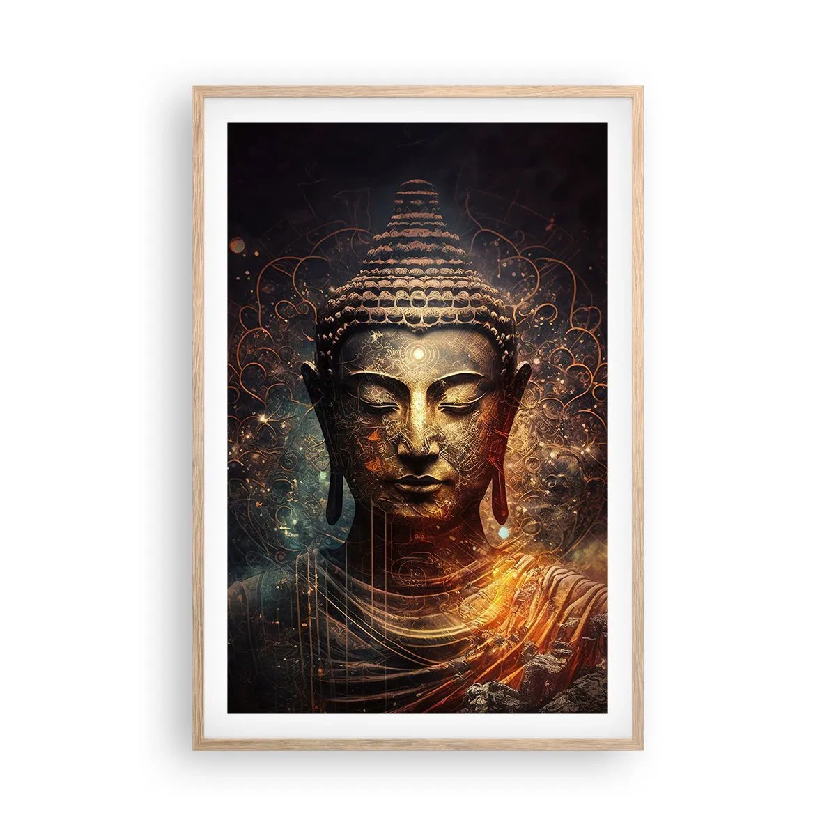 Poster in light oak frame - Spiritual Balance - 61x91 cm