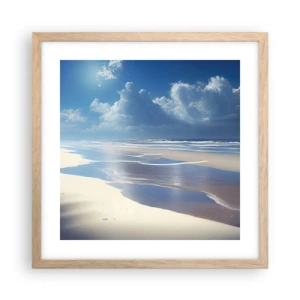 Poster in light oak frame - Paradise Holiday - 40x40 cm