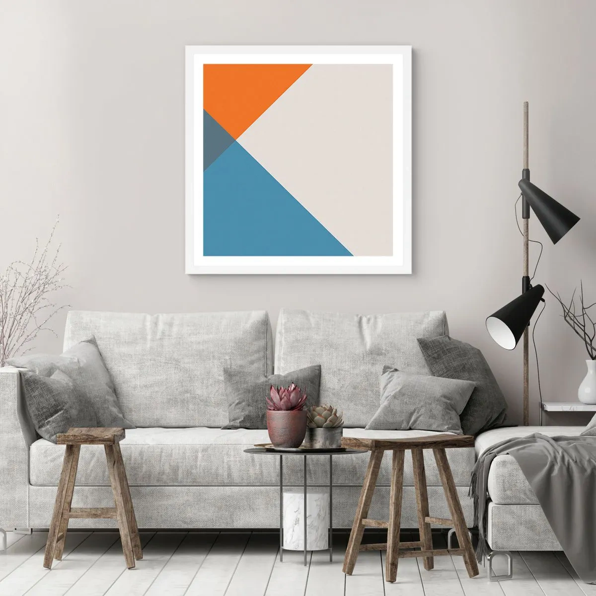 Poster in white frmae - At an Angle… - 30x30 cm