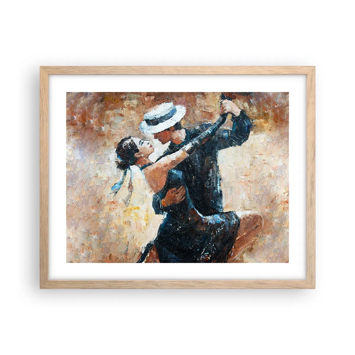 Poster in light oak frame - Rudolf Valentino Style - 50x40 cm