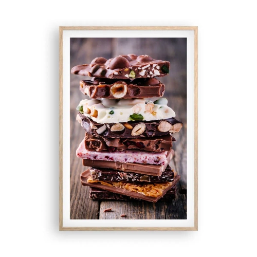 Poster in light oak frame - Delightful Prospect - 61x91 cm