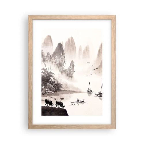 Poster in light oak frame - Everyday Life in the East - 30x40 cm