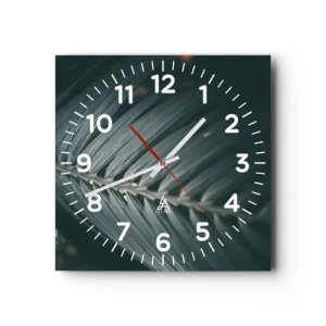 Wall clock - Clock on glass - Precision of Nature - 30x30 cm