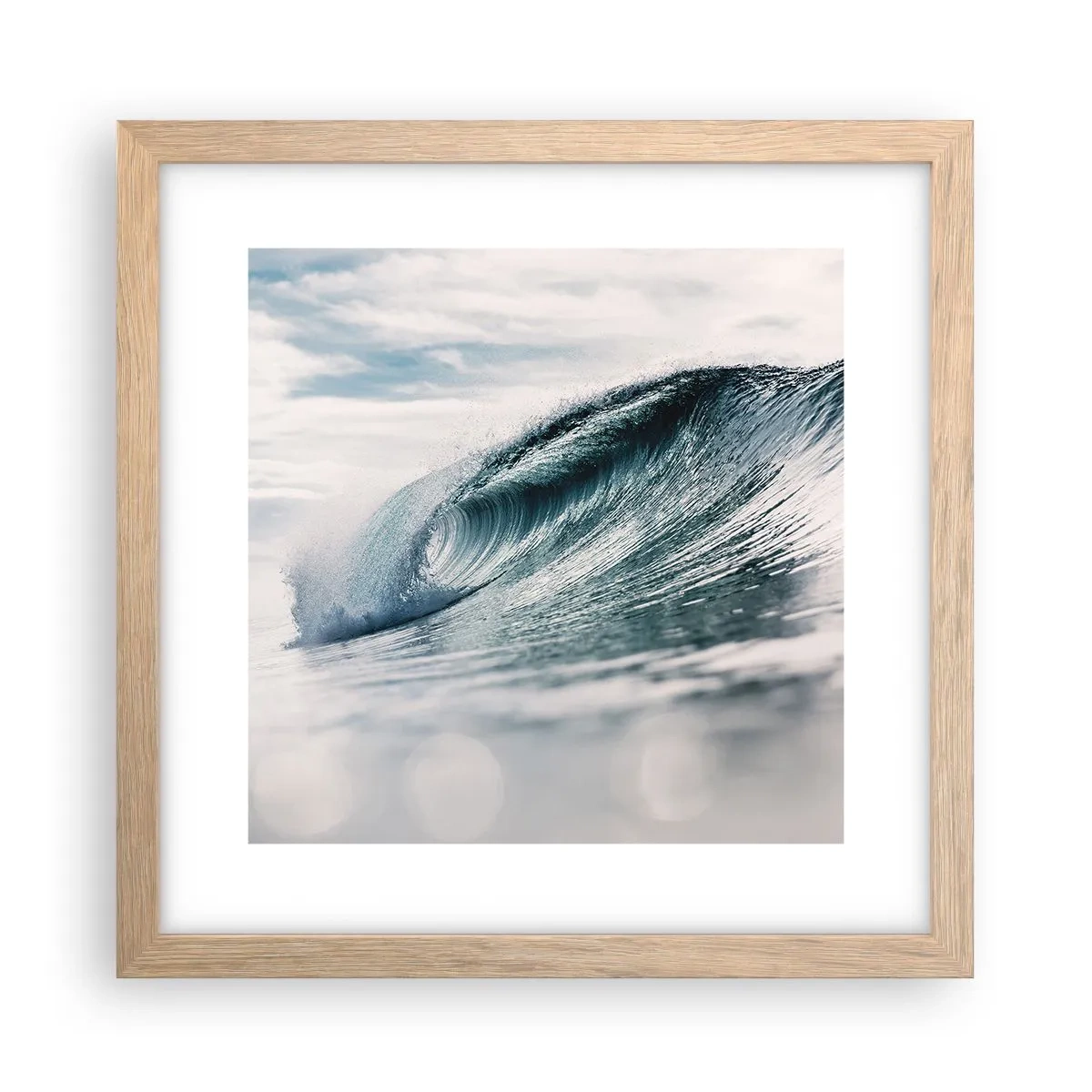 Poster in light oak frame - Water Summit - 30x30 cm