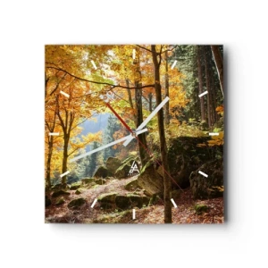 Wall clock - Clock on glass - Time for Rest - 40x40 cm