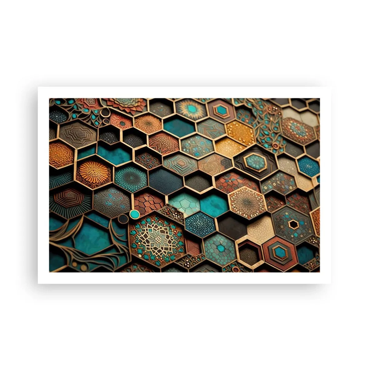 Poster - Arabic Ornaments - Variation - 91x61 cm