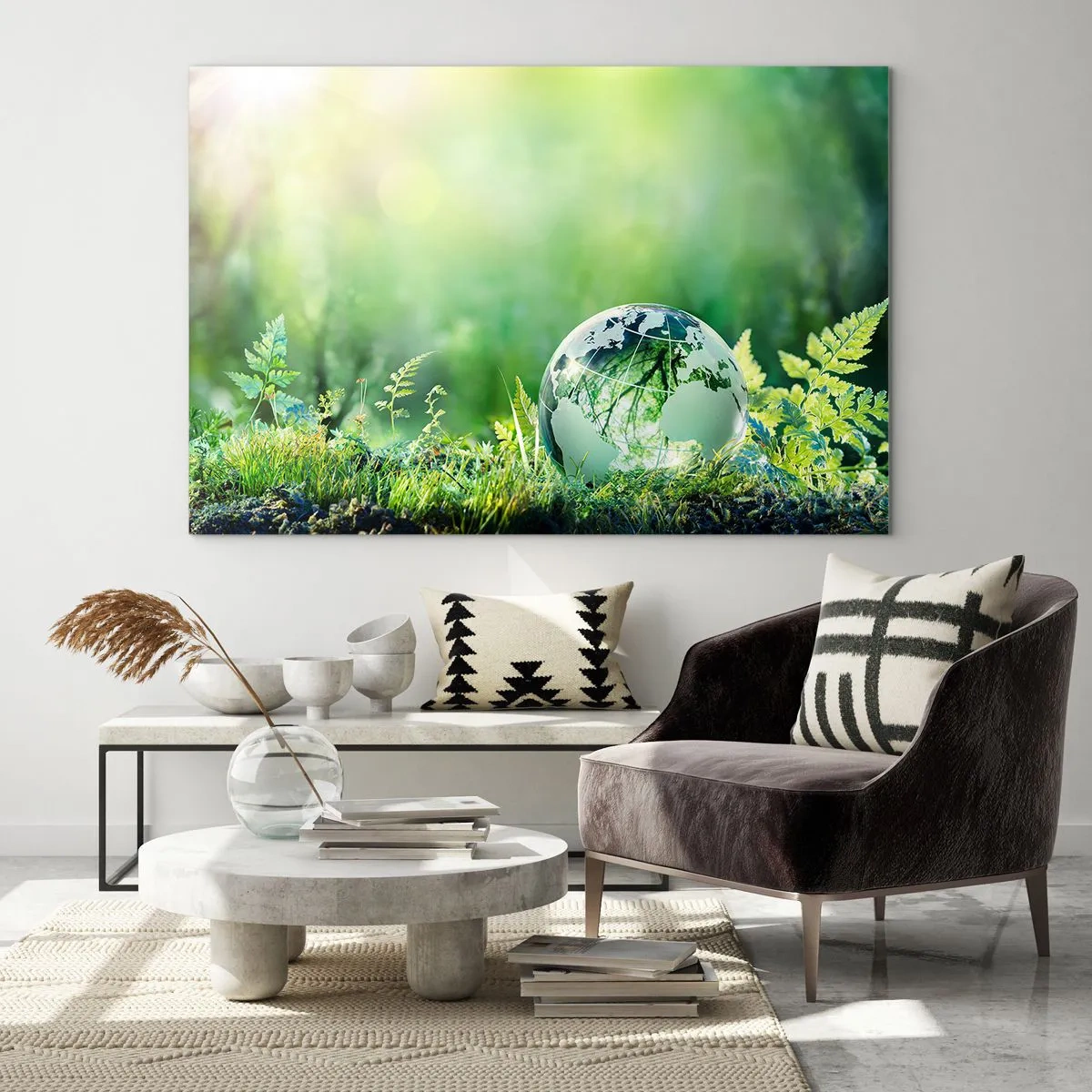 Glass picture - Green Planet - 120x80 cm