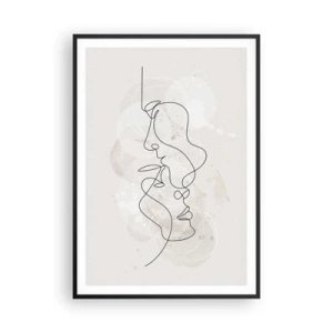 Poster in black frame - Tangled up in an Embrace - 70x100 cm
