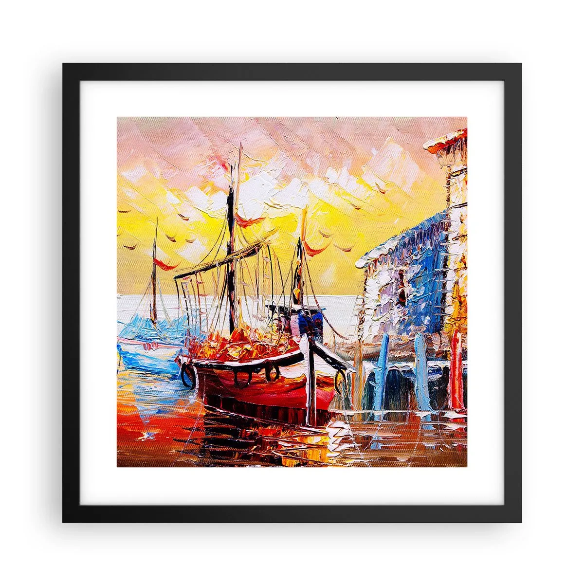 Poster in black frame - Happy Comeback - 40x40 cm