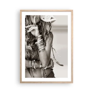 Poster in light oak frame - Like a Girl - 50x70 cm