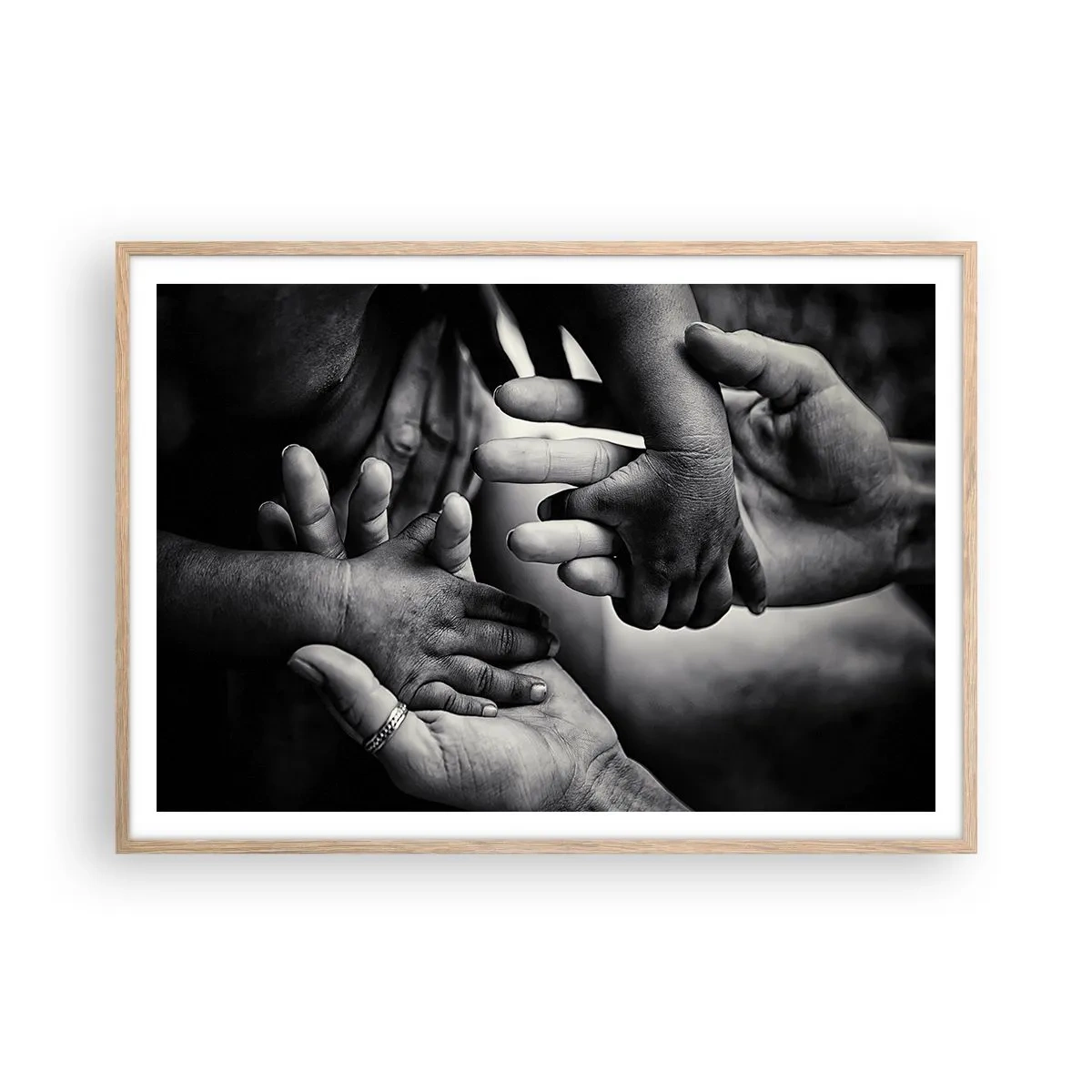 Poster in light oak frame - To be a Man - 100x70 cm