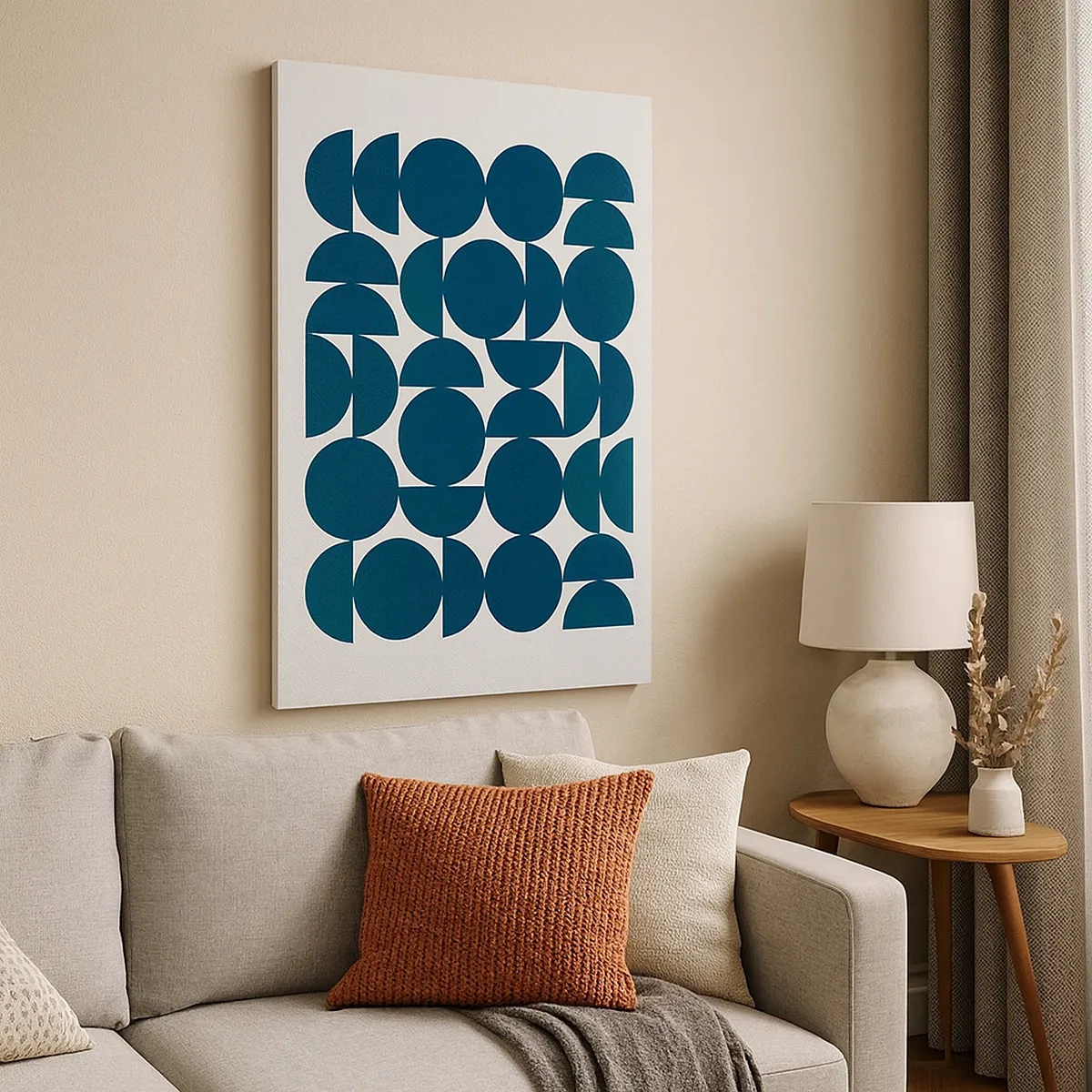Canvas picture - Circles and Semicircles - 50x70 cm