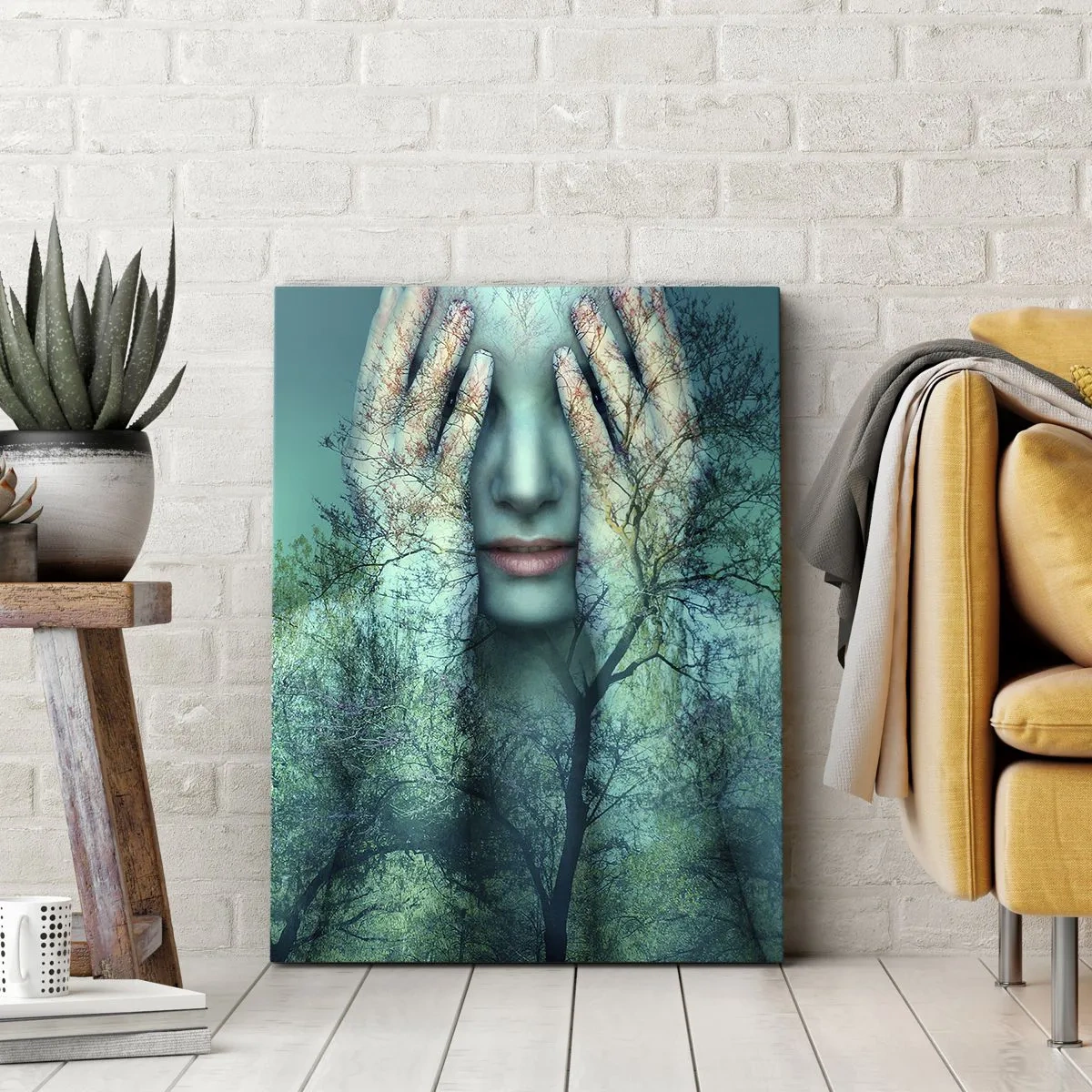 Canvas picture - Submerged in Blue - 50x70 cm