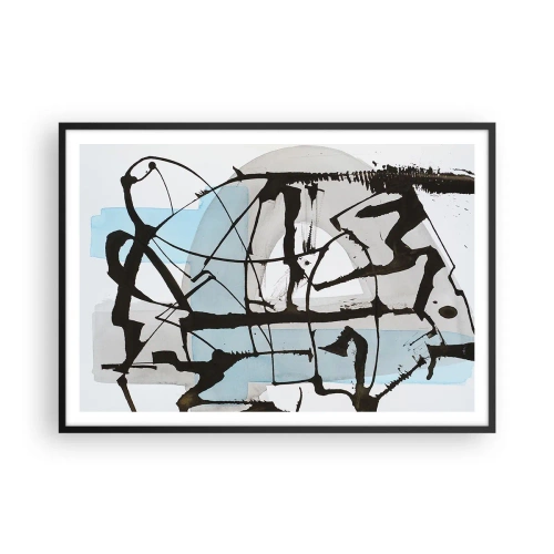 Poster in black frame - After All Blue - 100x70 cm