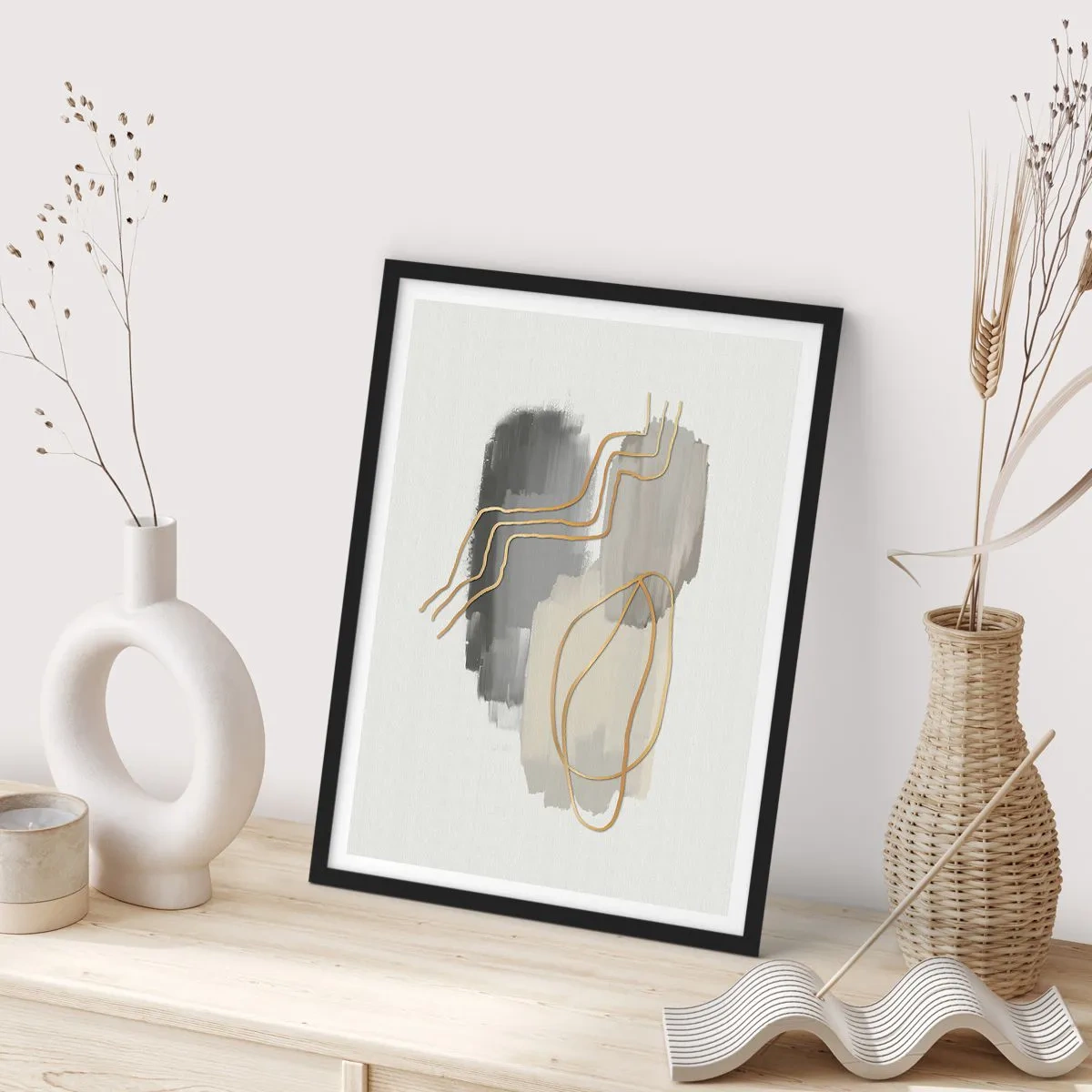 Poster in black frame - Persistance and Movement - 40x50 cm
