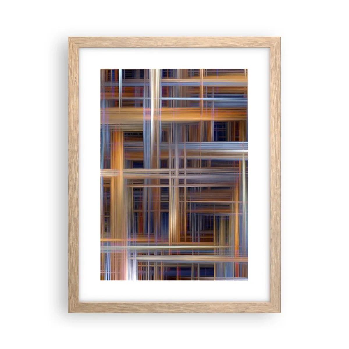Poster in light oak frame - Light Woven - 30x40 cm