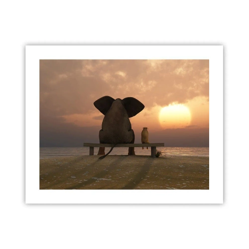 Poster - It Feels Good to Be Quiet Together - 50x40 cm