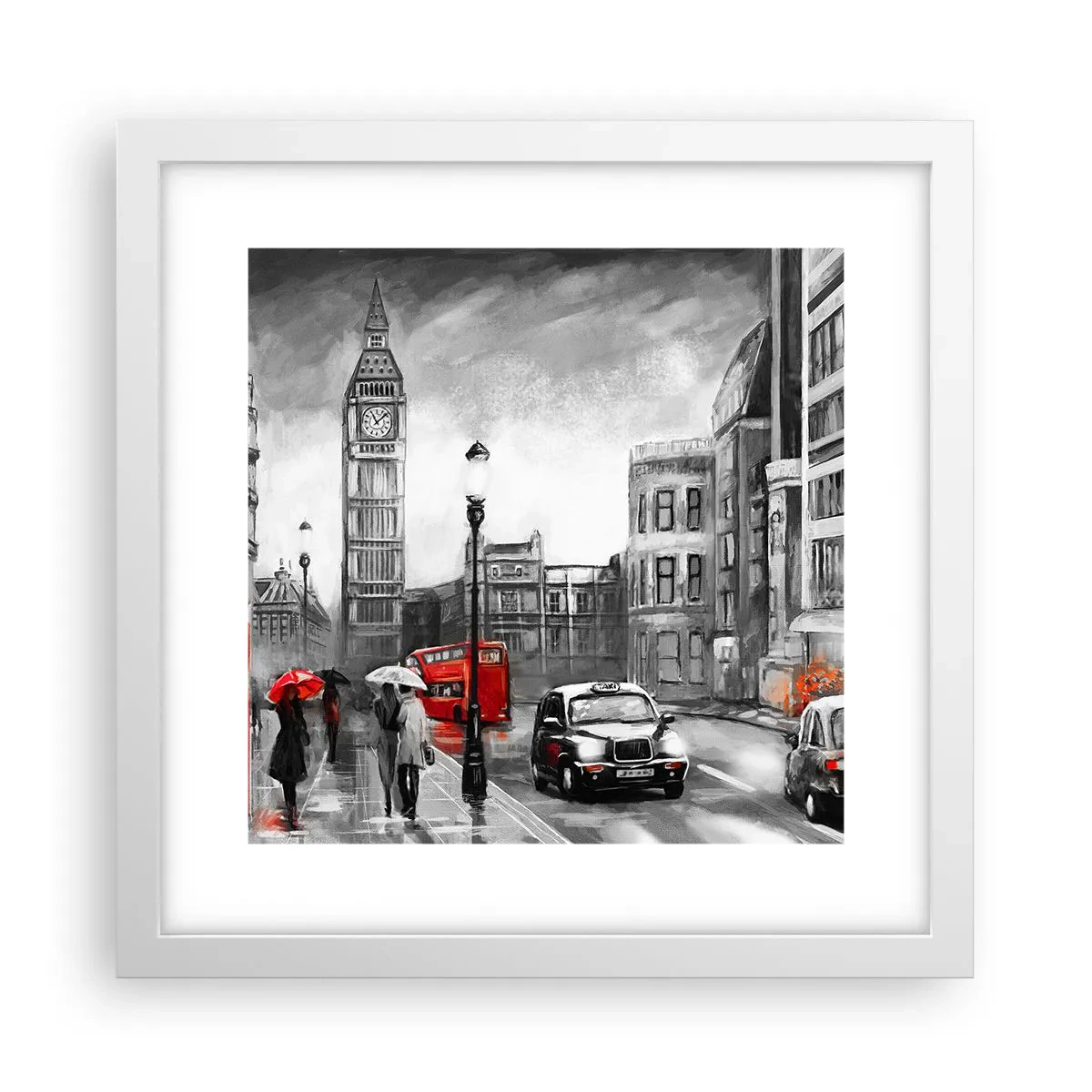 Poster in white frmae - Not Such a Grey City - 30x30 cm