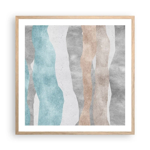 Poster in light oak frame - Study of Continuity - 60x60 cm