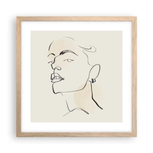 Poster in light oak frame - Proud Look - 40x40 cm