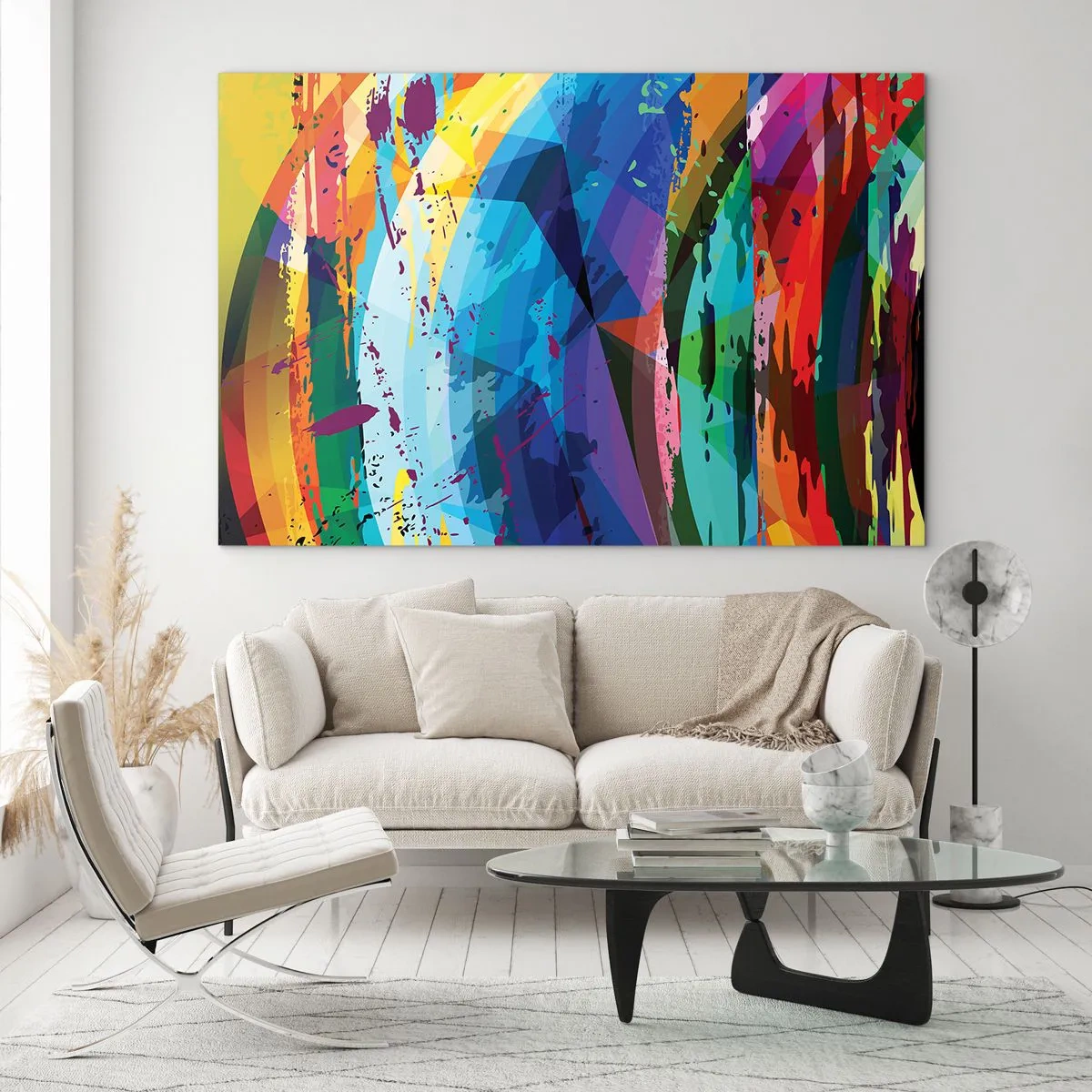 Glass picture - Outburst of Colours - 100x70 cm