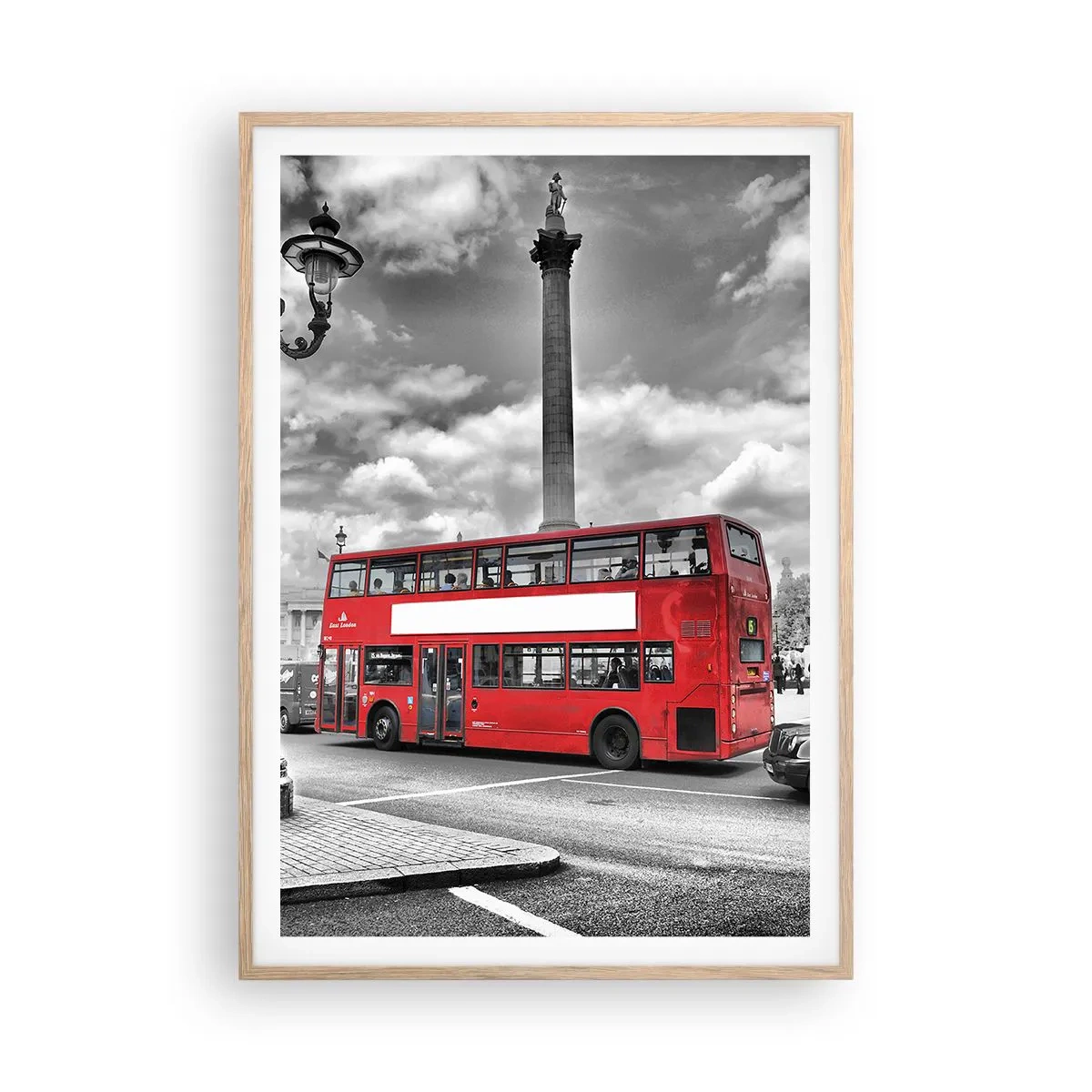 Poster in light oak frame - Real Bloodstream of a City - 70x100 cm