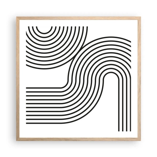 Poster in light oak frame - On the Curve - 60x60 cm